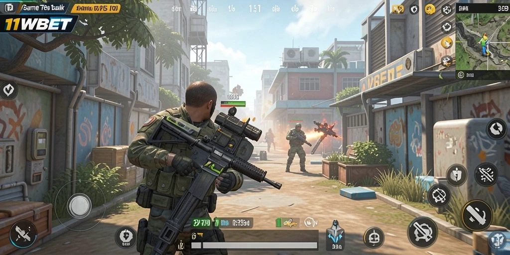 Screenshot gameplay <strong>11WBET</strong> menunjukkan aksi menegangkan di medan pertempuran.