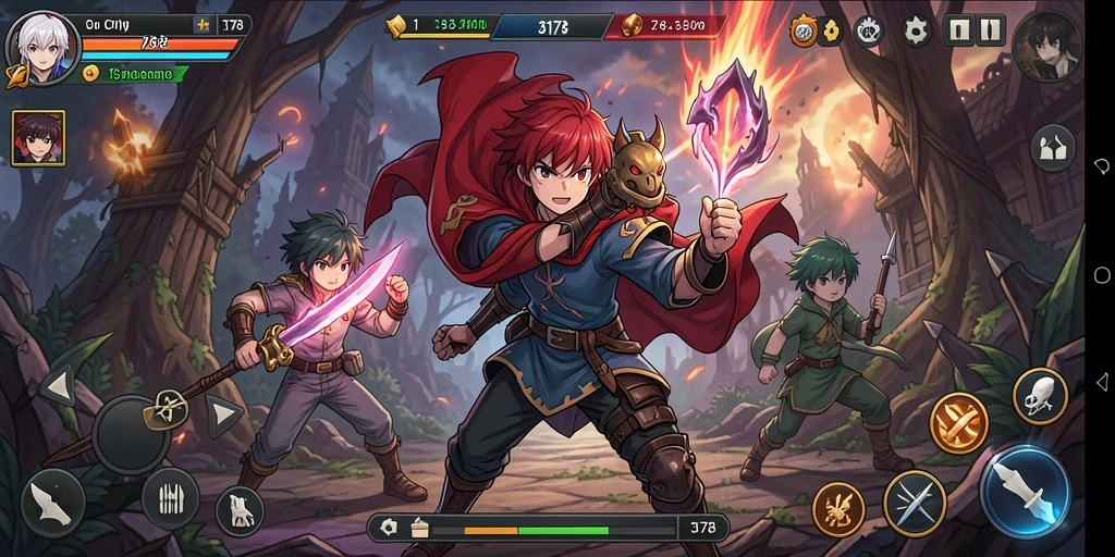 Tampilan gameplay seru di 3178 dengan karakter anime ikonik.