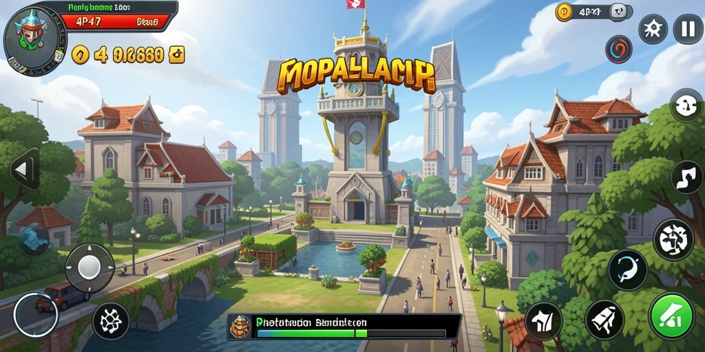 Screenshot gameplay Tower Defense yang menegangkan di 4P4P.