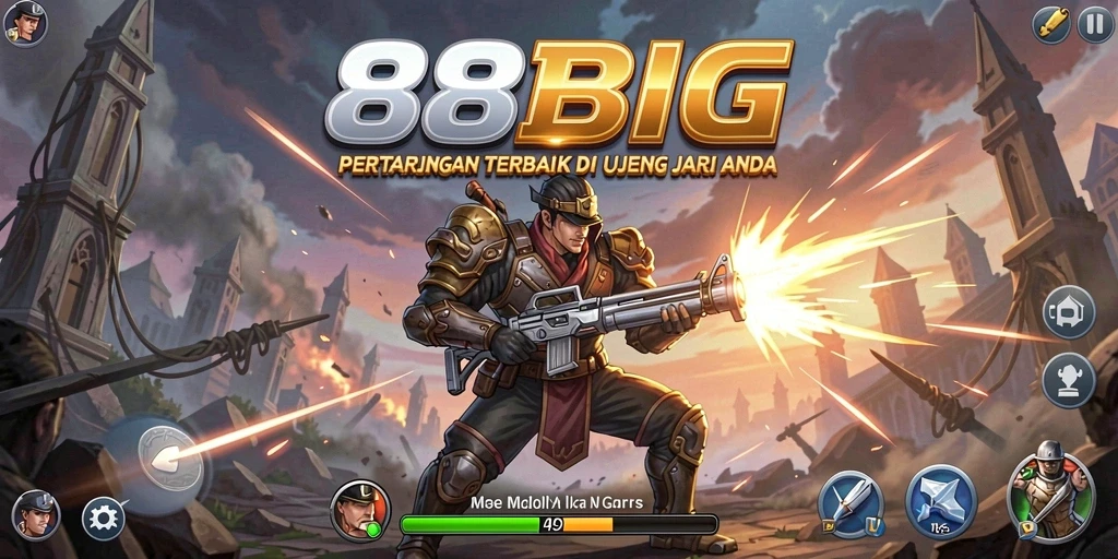 Screenshot dari gameplay 88BIG menampilkan pertarungan seru karakter.