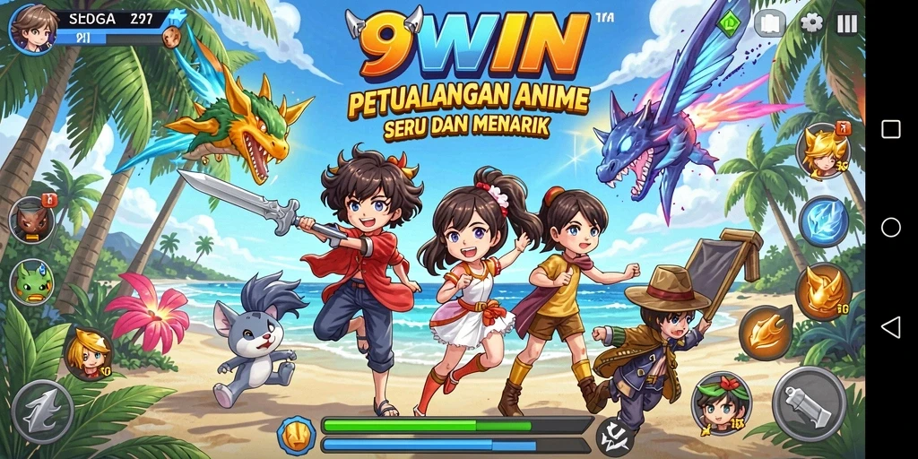 Screenshot permainan <strong>9WIN</strong> dengan karakter Anime yang dinamis.