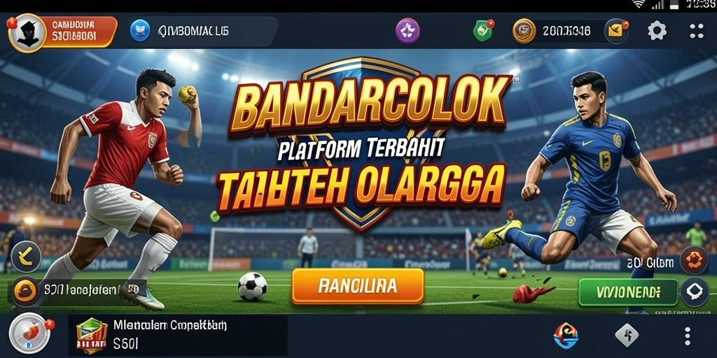 Tampilan utama aplikasi BANDARCOLOK dengan fitur taruhan olahraga.