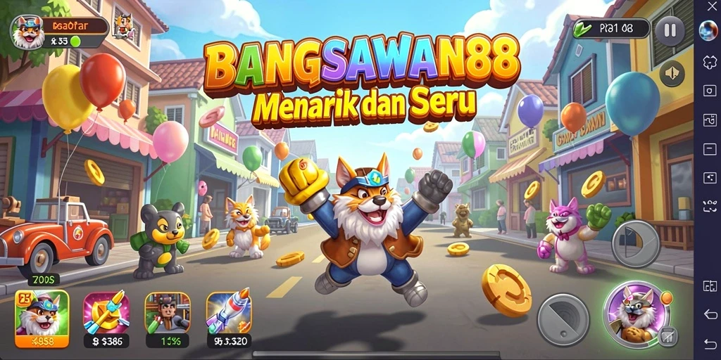 Tampilan gameplay menegangkan di BANGSAWAN88 dengan berbagai level penuh tantangan.