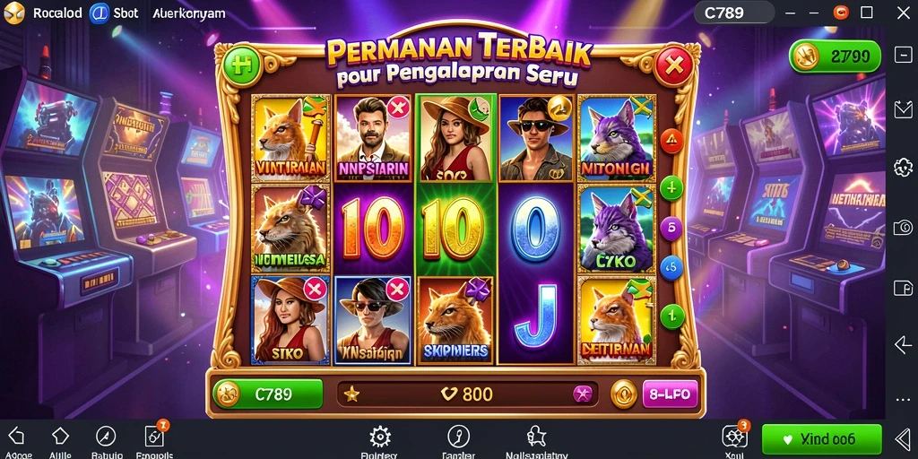 Screenshot utama C789 menunjukkan gameplay Slot yang seru dan interaktif.