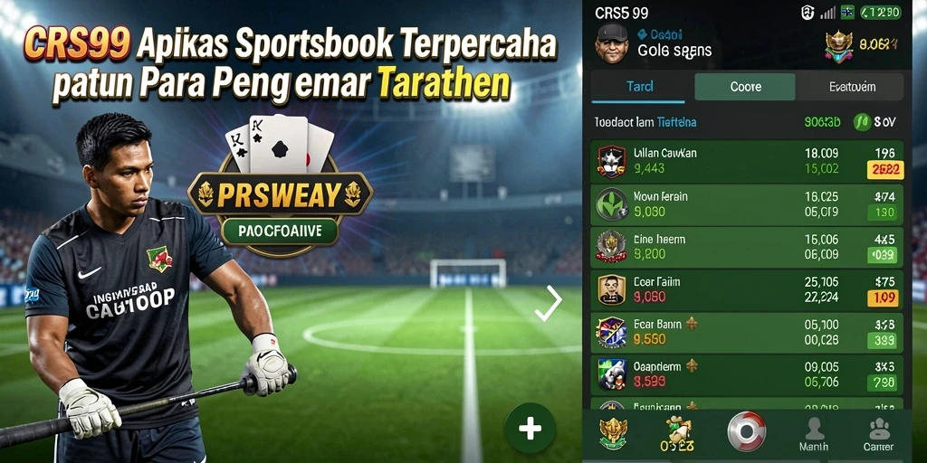 Tampilan screenshot dari CRS99 yang menunjukkan fitur taruhan olahraga.