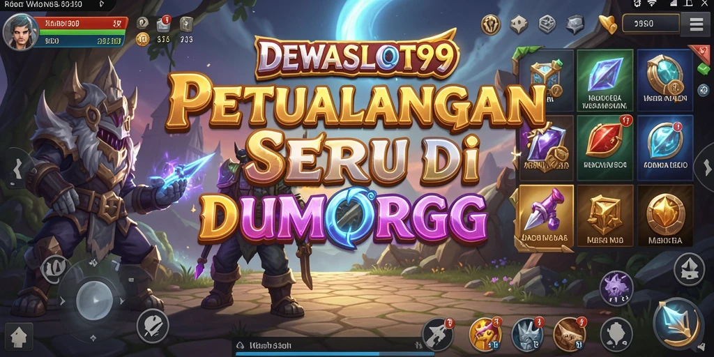 Screenshot gameplay DEWASLOT99 yang menampilkan pertarungan seru di dunia MMORPG.