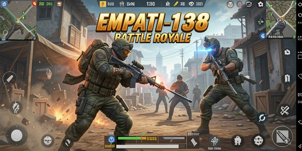 Tampilan khas gameplay Battle Royale di EMPATI138.
