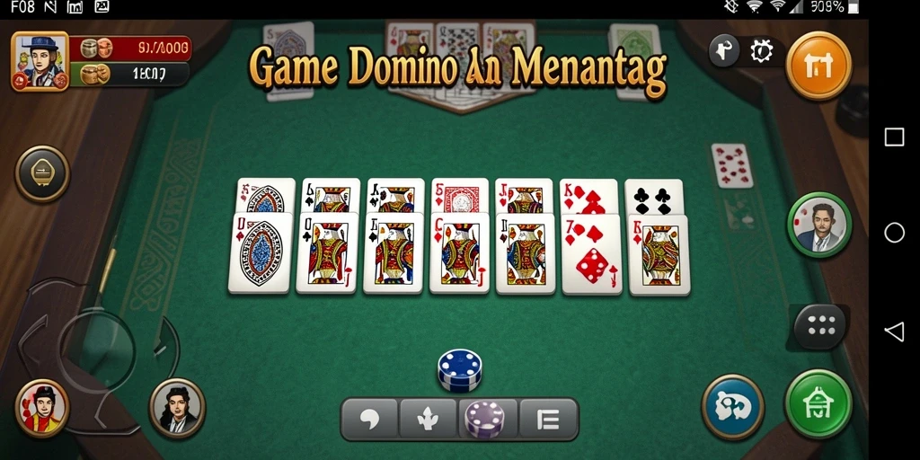 Screenshot F08 menunjukkan serunya gameplay Domino yang mengasyikkan.