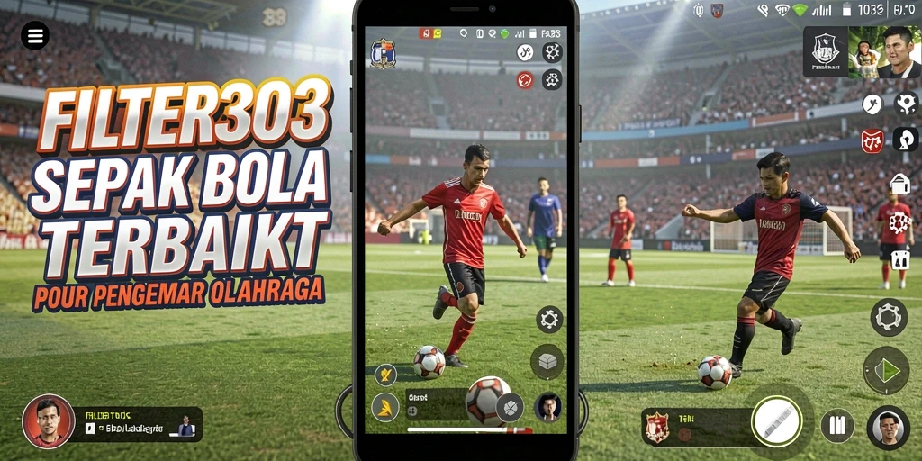 Tampilan gameplay seru dari FILTER303 dengan aksi sepak bola intens.