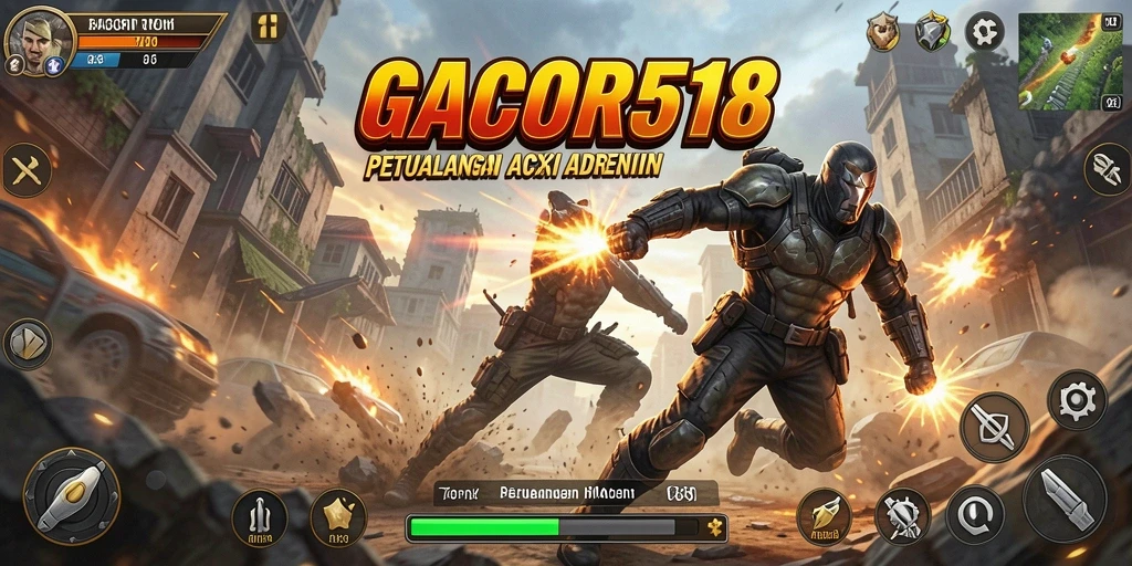 Screenshot utama GACOR518 memperlihatkan gameplay yang intens dan seru.