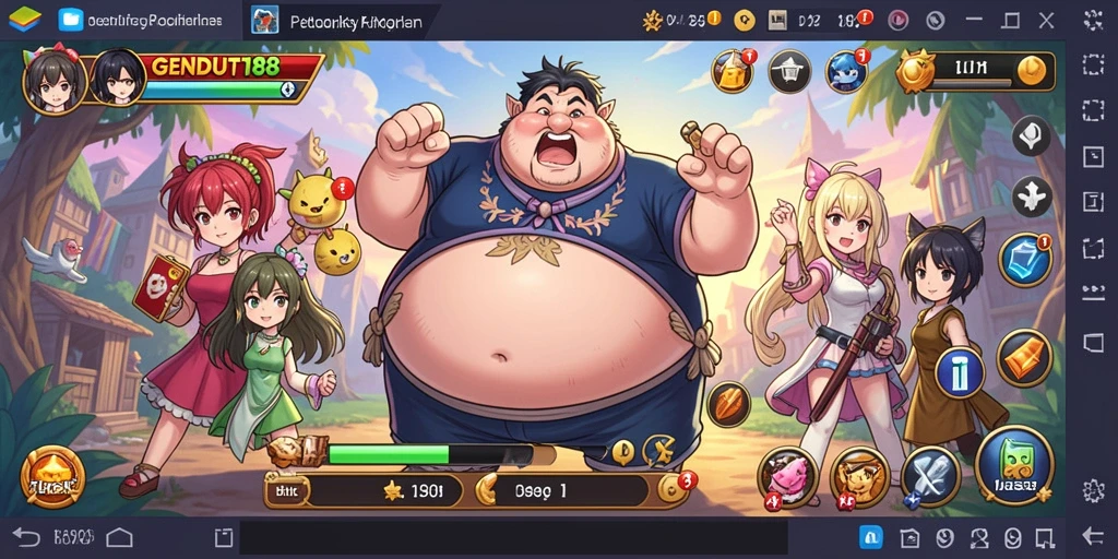 Screenshot GENDUT188 menunjukkan karakter Anime dalam aksi yang penuh warna.