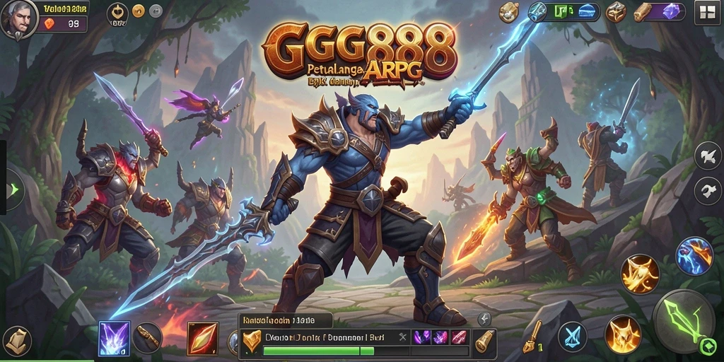 Tampilan gameplay GGG888 yang mendebarkan dan penuh aksi.