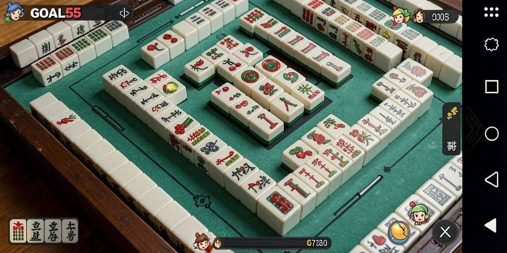 Tampilan gameplay Mahjong yang menarik dari GOAL55.