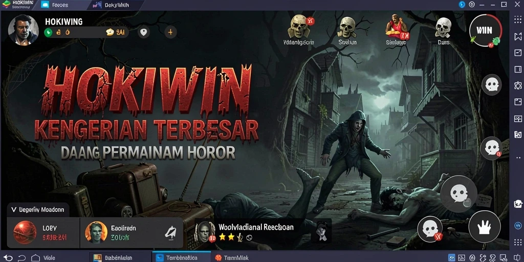 Tampilan gameplay menakutkan HOKIWIN yang memacu adrenalin.