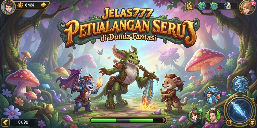 Screenshot menunjukkan momen petualangan seru dalam JELAS777.