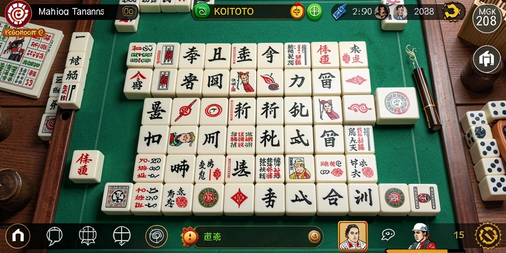 Gameplay seru Mahjong di KOITOTO dengan desain menarik.