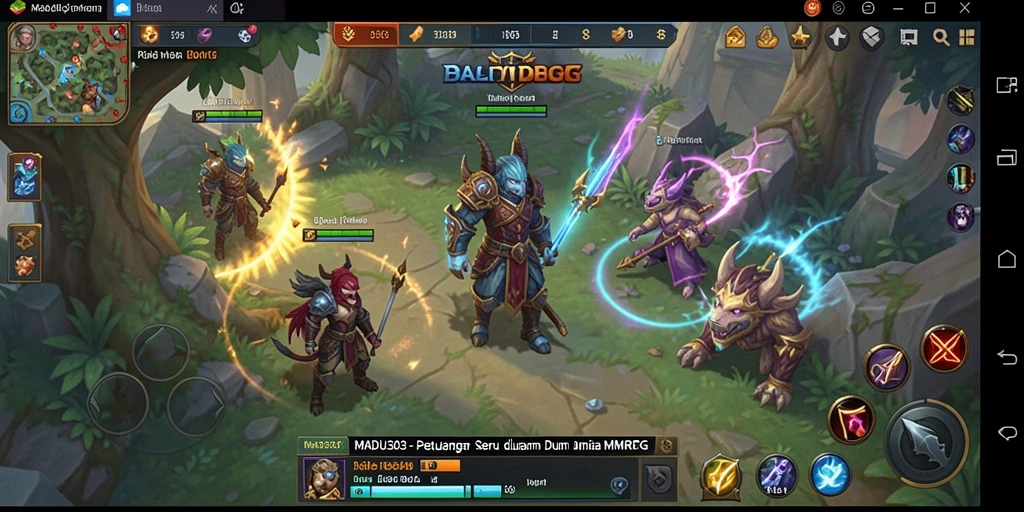 Tampak gameplay menakjubkan dalam dunia MMORPG MADU303.