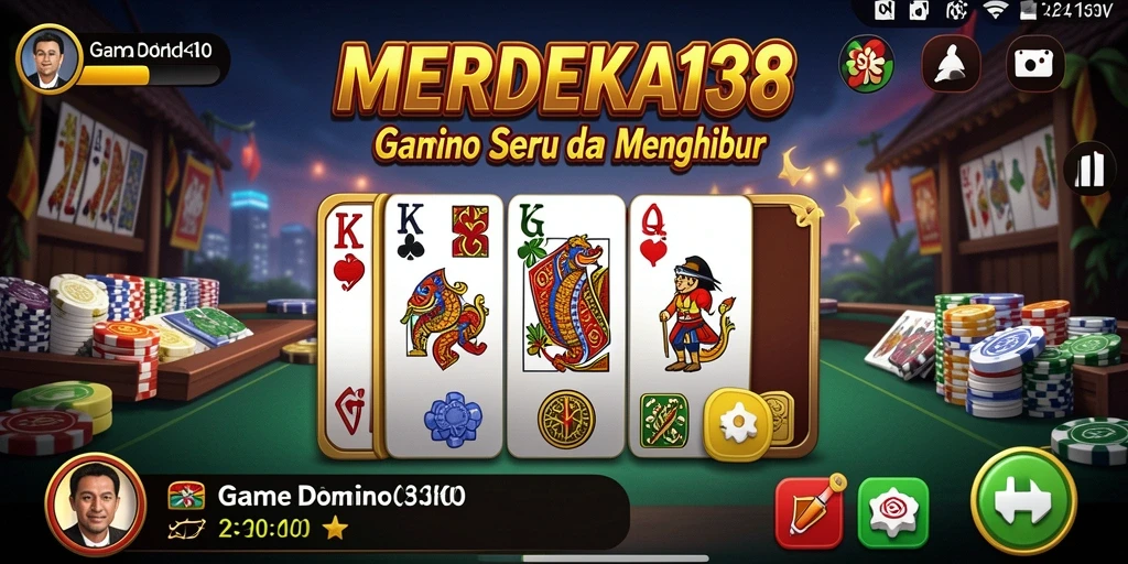 Tampilan gameplay seru dari MERDEKA138 dengan berbagai mode Domino.