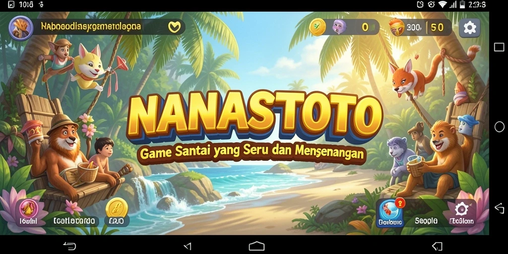 Screenshot NANASTOTO menampilkan gameplay yang seru dan penuh warna.