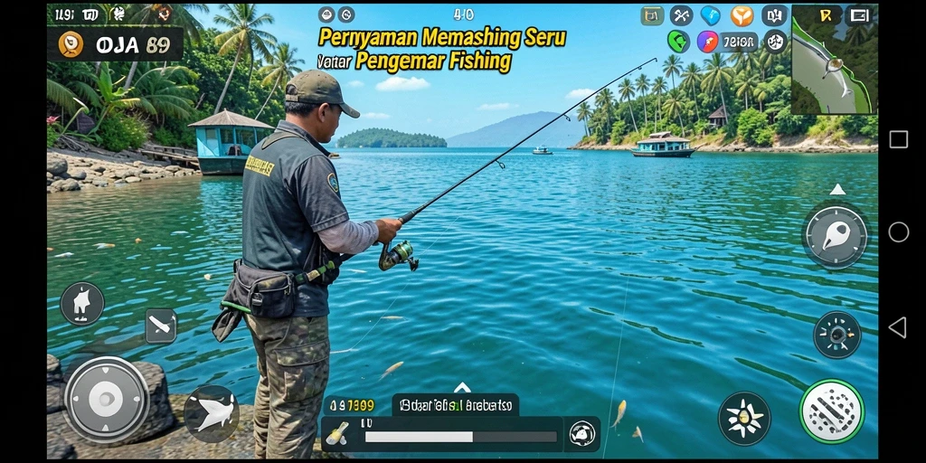 Screenshot OJA89 menampilkan aksi memancing yang seru dan menantang.