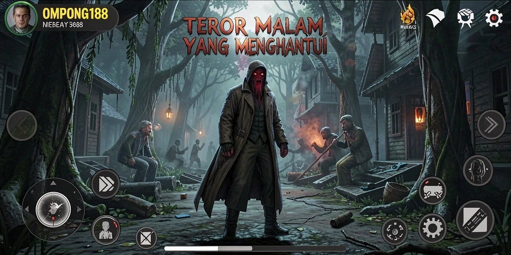 Tampilan menakutkan dari gameplay OMPONG188 yang mencekam.