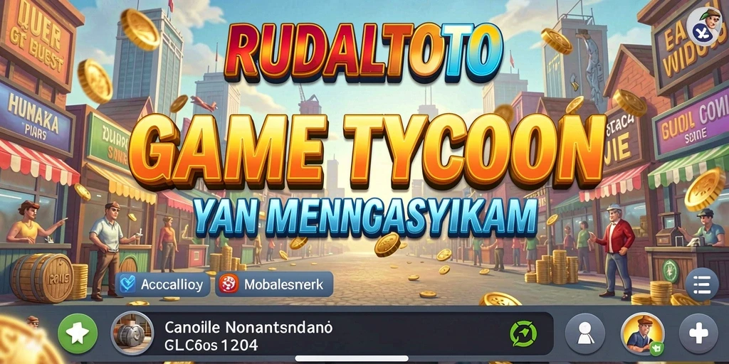 Screenshot gameplay RUDALTOTO menampilkan pengalaman Tycoon yang realistis.