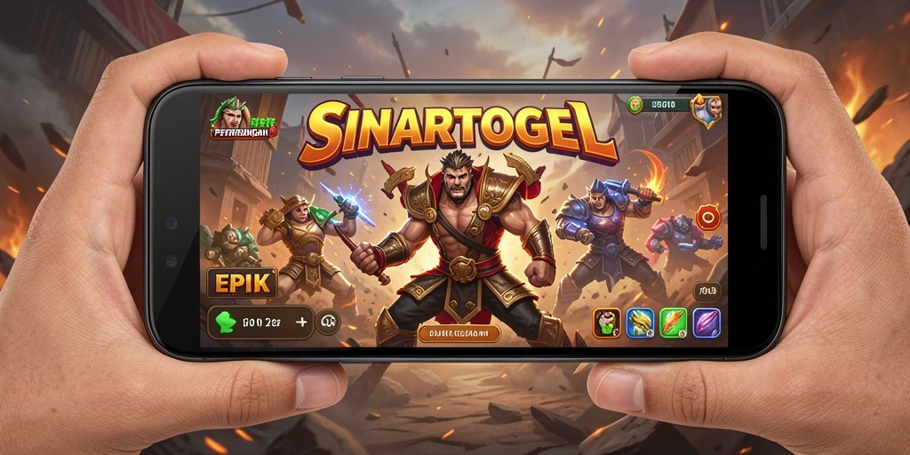 Screenshot gameplay SINARTOGEL menampilkan karakter bertarung dengan serangan dinamis.