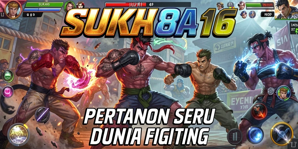 Tampilan gameplay pertarungan intens di SUKA86 dengan efek visual menawan.