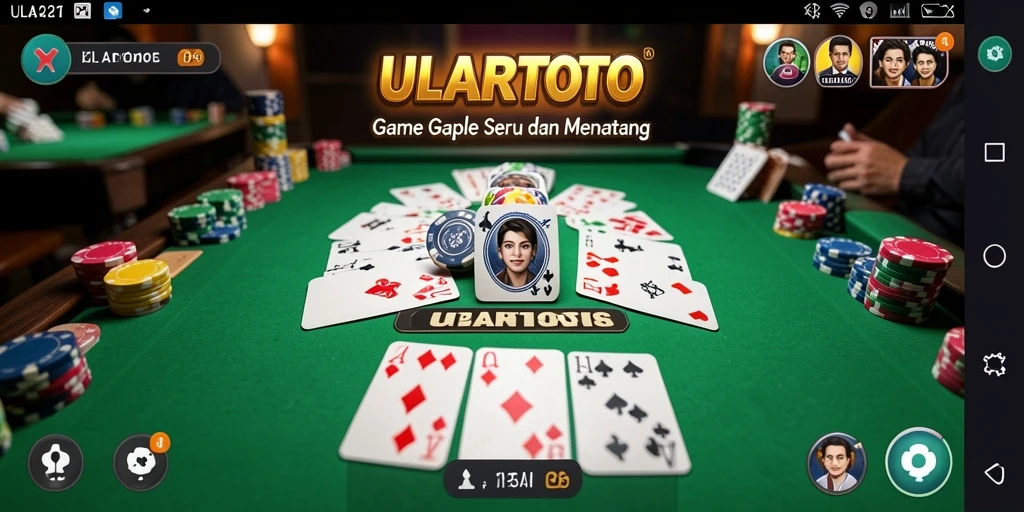 Screenshot gameplay ULARTOTO yang menampilkan suasana bermain Gaple.