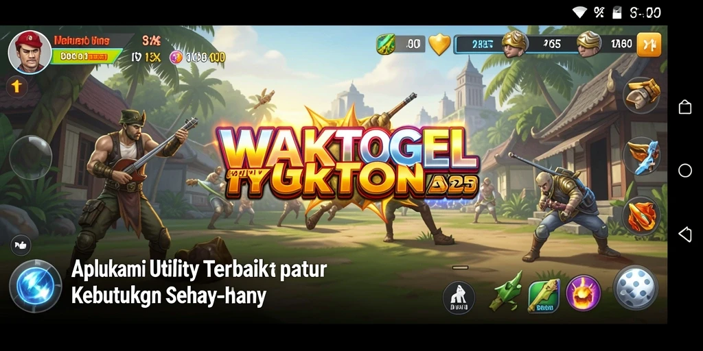 Tampilan antarmuka aplikasi WAKTOGEL yang sederhana dan mudah digunakan.